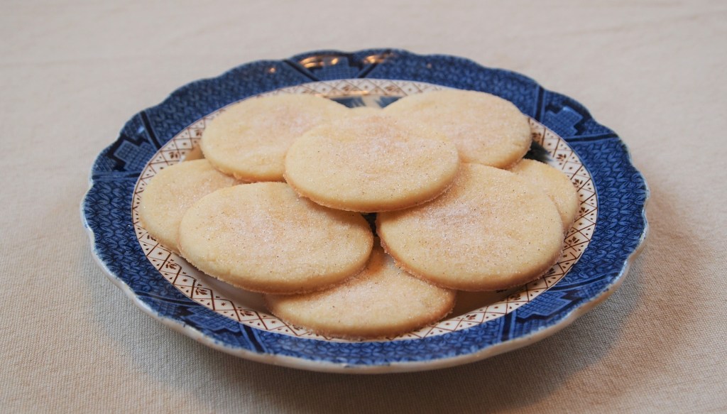pile of cookies on a blue plate